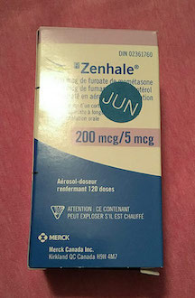 a photo of the writer's medication box with expiration date listed