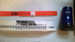 hospital bracelet