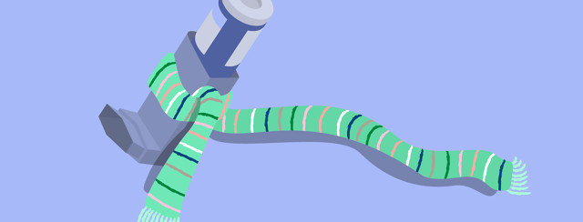 inhaler wearing a scarf