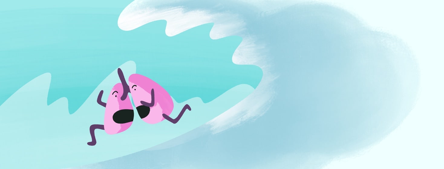 lungs running from an avalanche