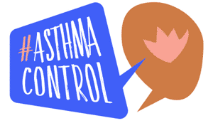 speech bubble that says #AsthmaControl